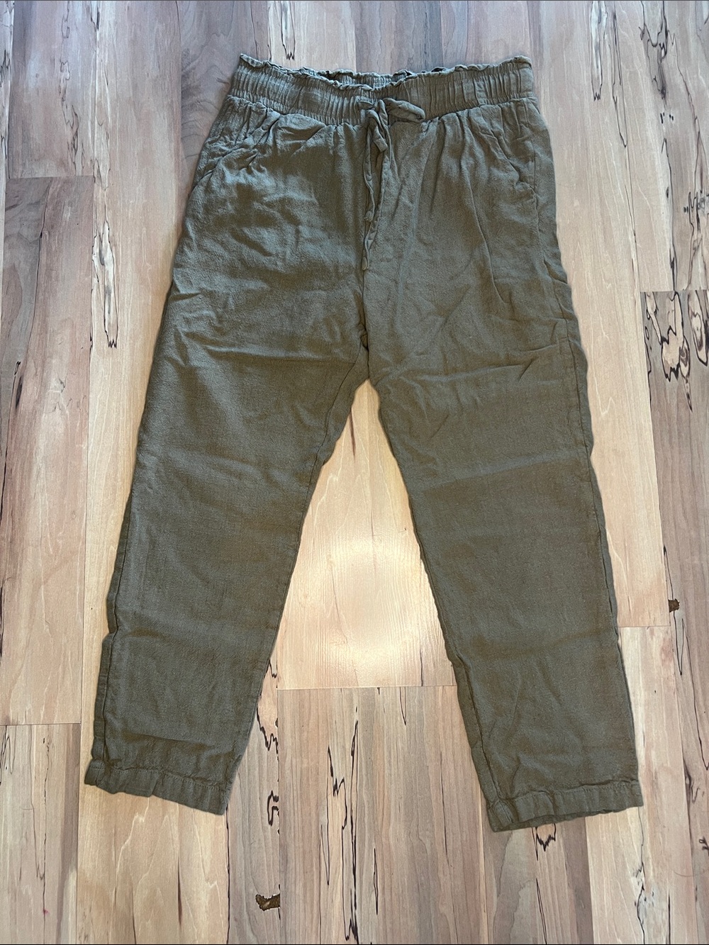 Lush Olive Green Drawstring Jogger Pants
